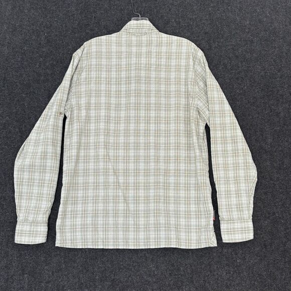 Simms Big Sky Shirt Men's Medium Green Plaid Fishing Button Front Performance - Picture 3 of 9